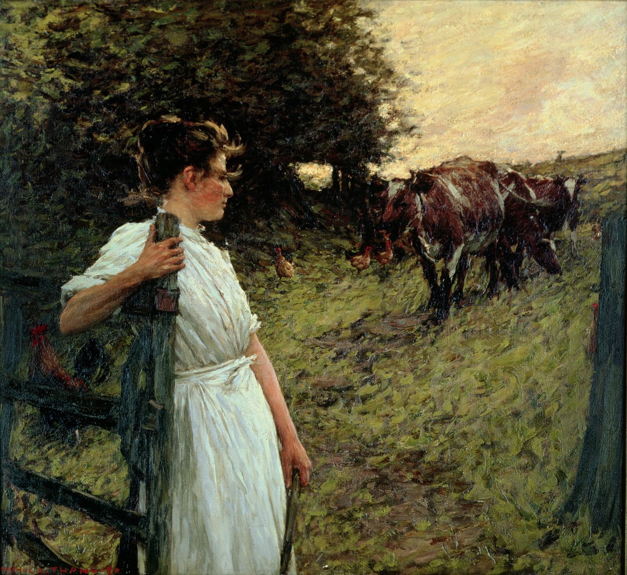 Maanviljelijän tytär, 1890-luku tekijältä Henry Herbert La Thangue