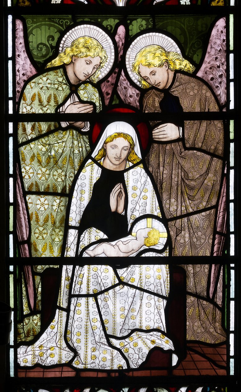 Angels Adoring Mary & The Baby Jesus, n.1872 tekijältä Henry Holiday