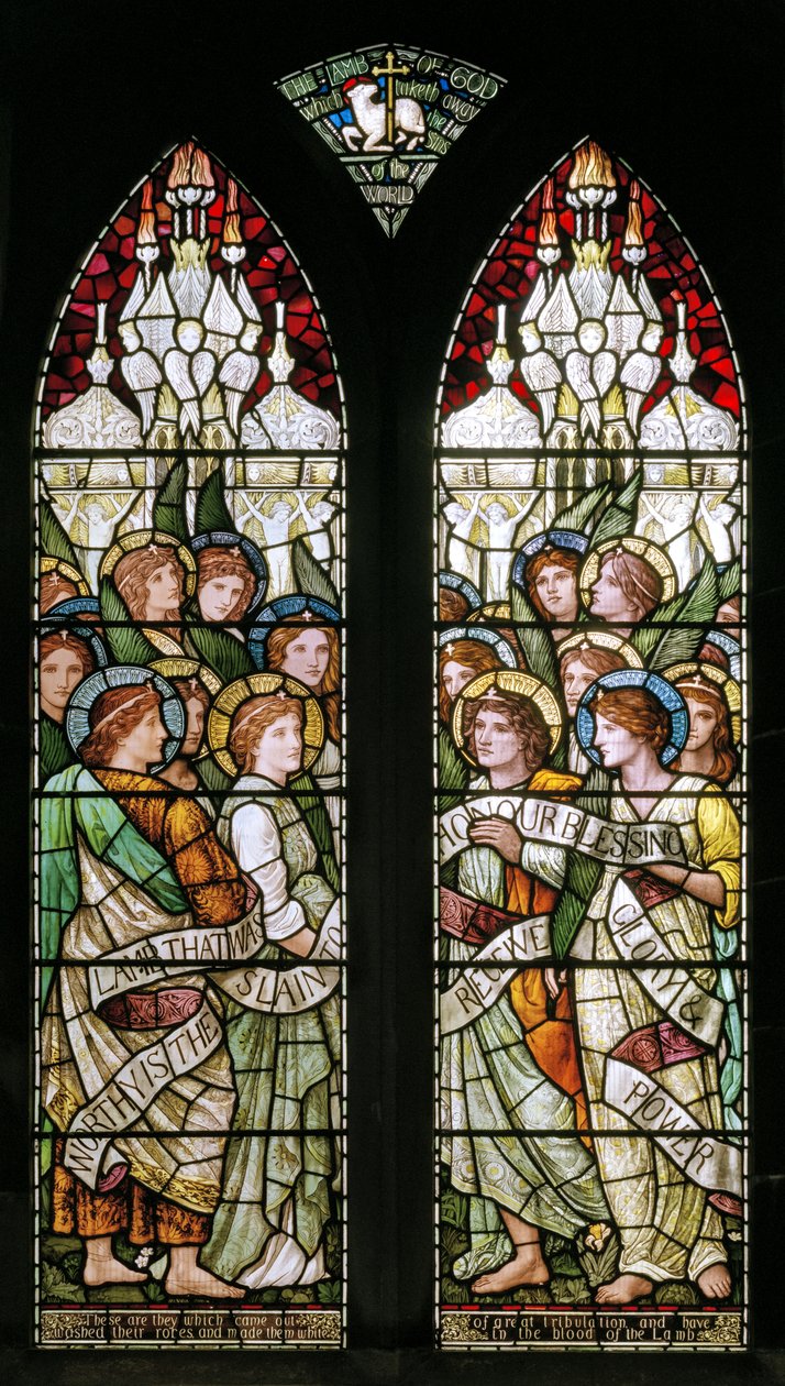 Bakewell, All Saints, Holiday Workshop, Henry Holiday, The Lamb Of God, 1893 tekijältä Henry Holiday