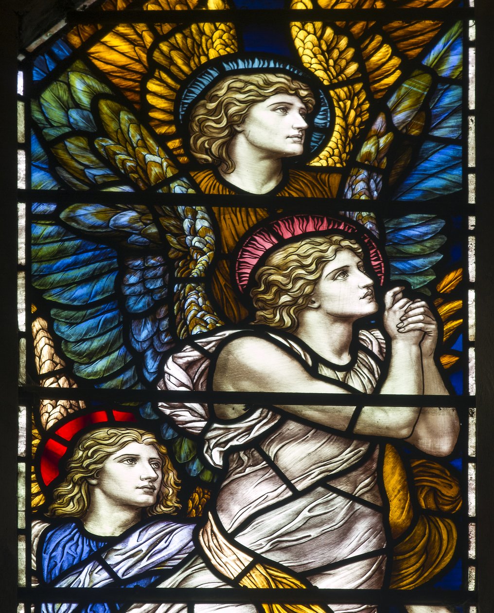 Buckland, St Mary, James Powell & Sons, Henry Holiday, The Barcote Chapel, Praising Angels, 1889 tekijältä Henry Holiday