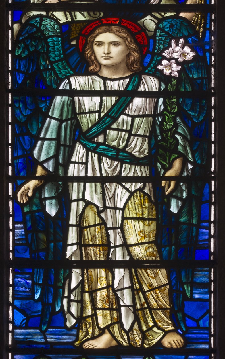 Buckland, St Mary, Lowndes & Drury, Henry Holiday, Arkkienkeli Gabriel, 1918 tekijältä Henry Holiday