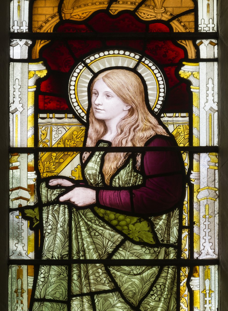 Cambridge, Trinity College, Heaton Butler & Bayne, Henry Holiday, Phoebe, 1870, Phoebe Cookson, muokattu Carl Almquistista tekijältä Henry Holiday