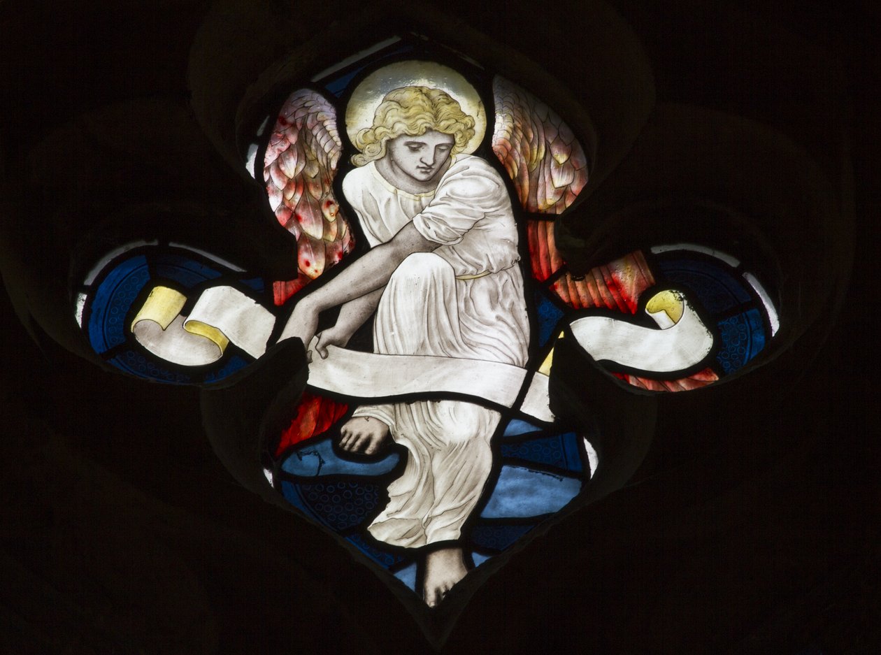 Quatrefoil Tracery, Enkeli, 1882 tekijältä Henry Holiday