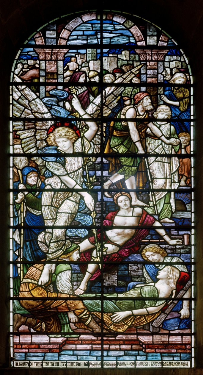 Romsey Abbey, James Powell & Sons, Henry Holiday, The Pool of Bethesda, 1890 tekijältä Henry Holiday