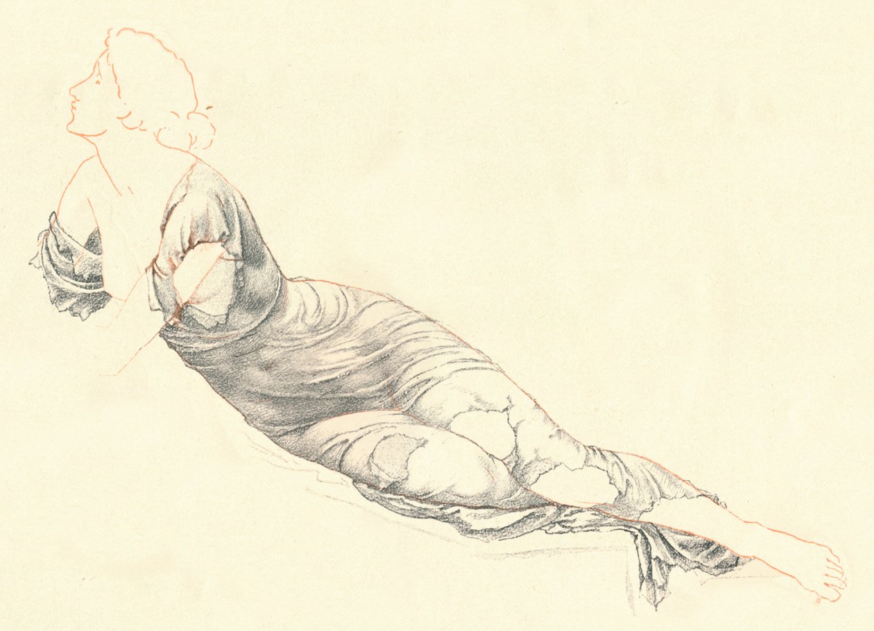 Study in Drapery, c1900 tekijältä Henry Holiday