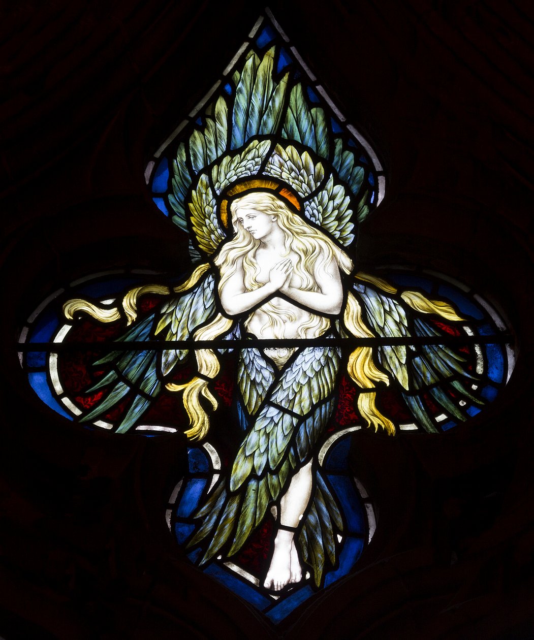 Tracery Angel, 1884 (lasimaalauksia) tekijältä Henry Holiday