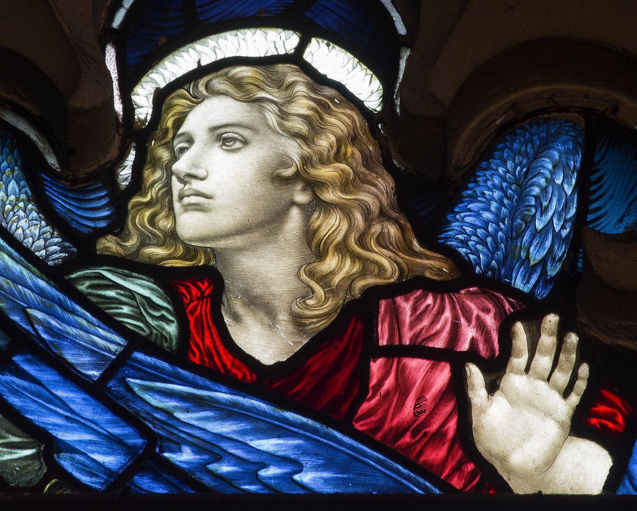 Westminster, St Margaret, James Powell & Sons, Henry Holiday, Head Of An Angel, 1883 tekijältä Henry Holiday