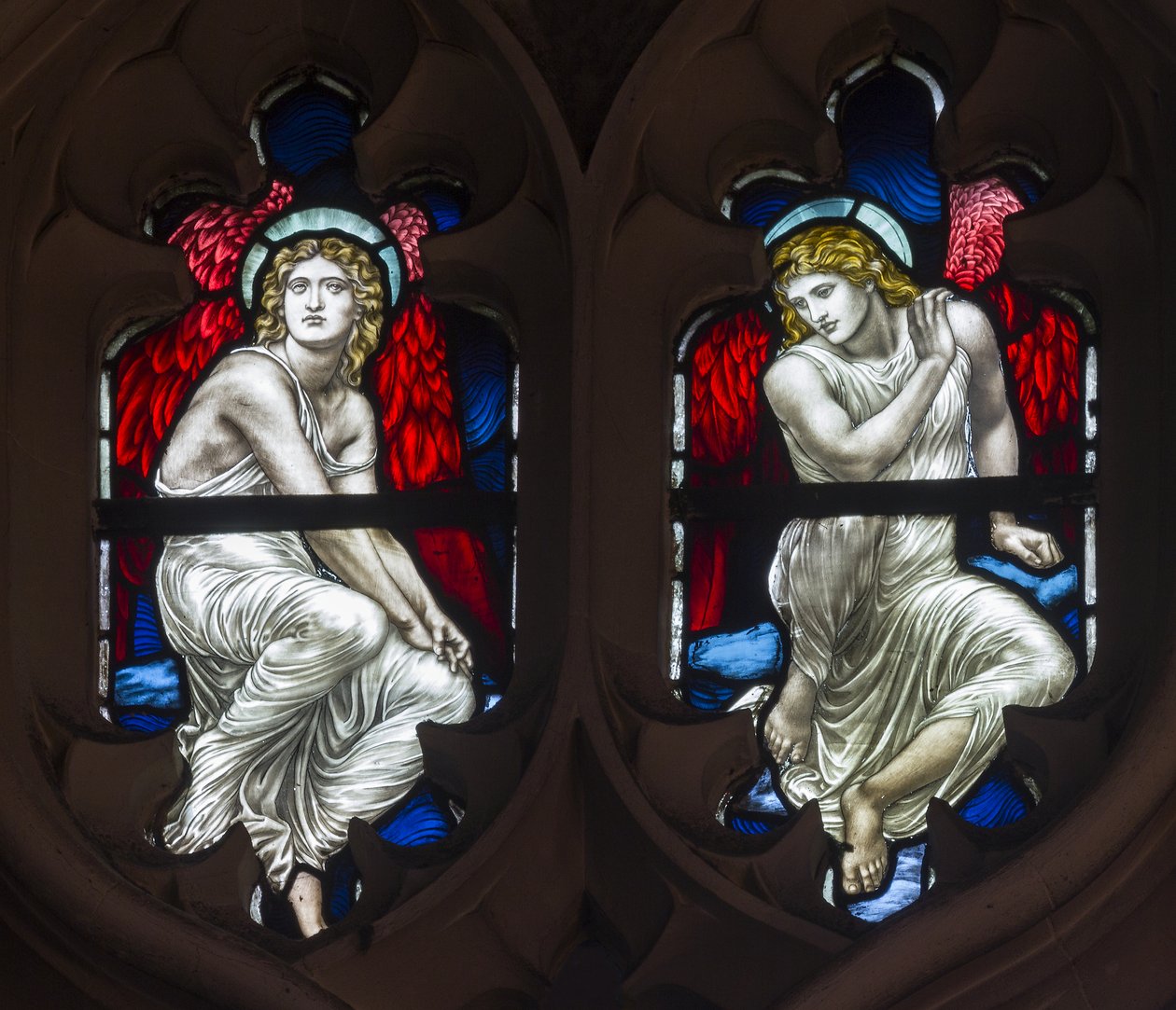 Westminster, St Margaret, James Powell & Sons, Henry Holiday, Tracery Angels, 1883 tekijältä Henry Holiday