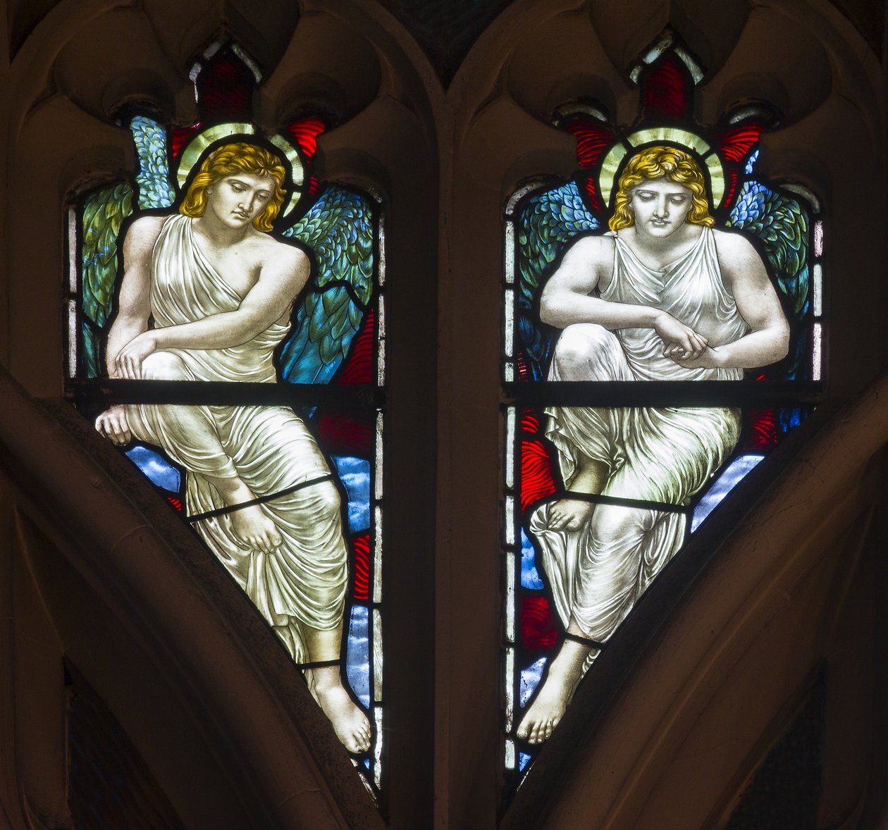 Westminster, St Margaret, James Powell & Sons, Henry Holiday, Tracery Angels, 1883. tekijältä Henry Holiday