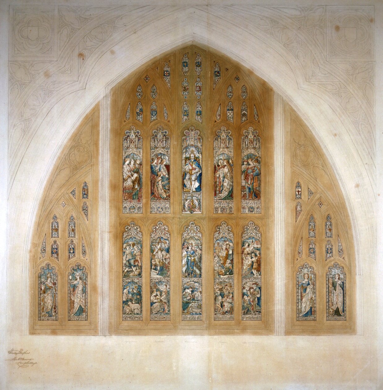 Lasimaalaussuunnittelu, 1869. tekijältä Henry Hughes