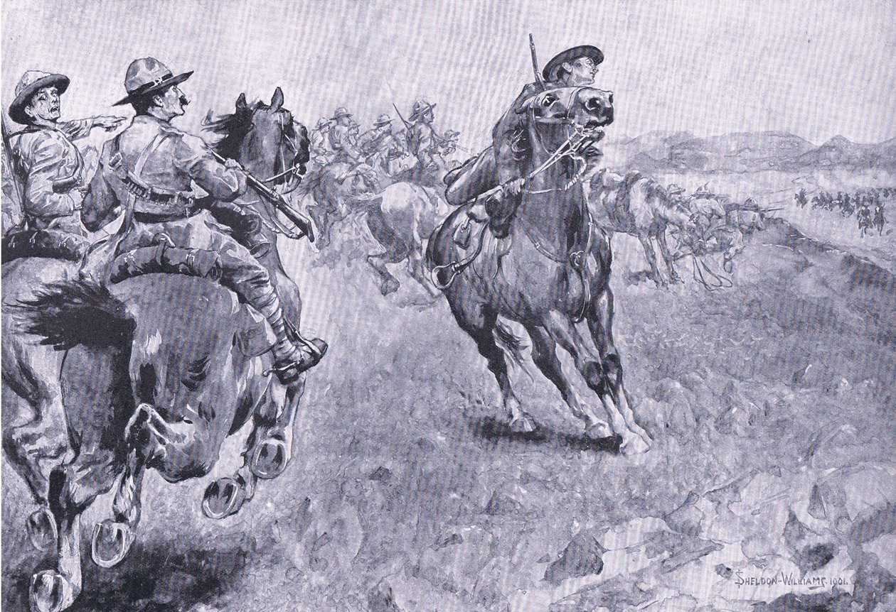 Kilpailu Philips Town Roadin hallinnasta, teoksesta After Pretoria: The Guerilla War, jonka on julkaissut Harmsworth Bros Limited, 1901. tekijältä Henry Inglis Jodrel Sheldon Williams