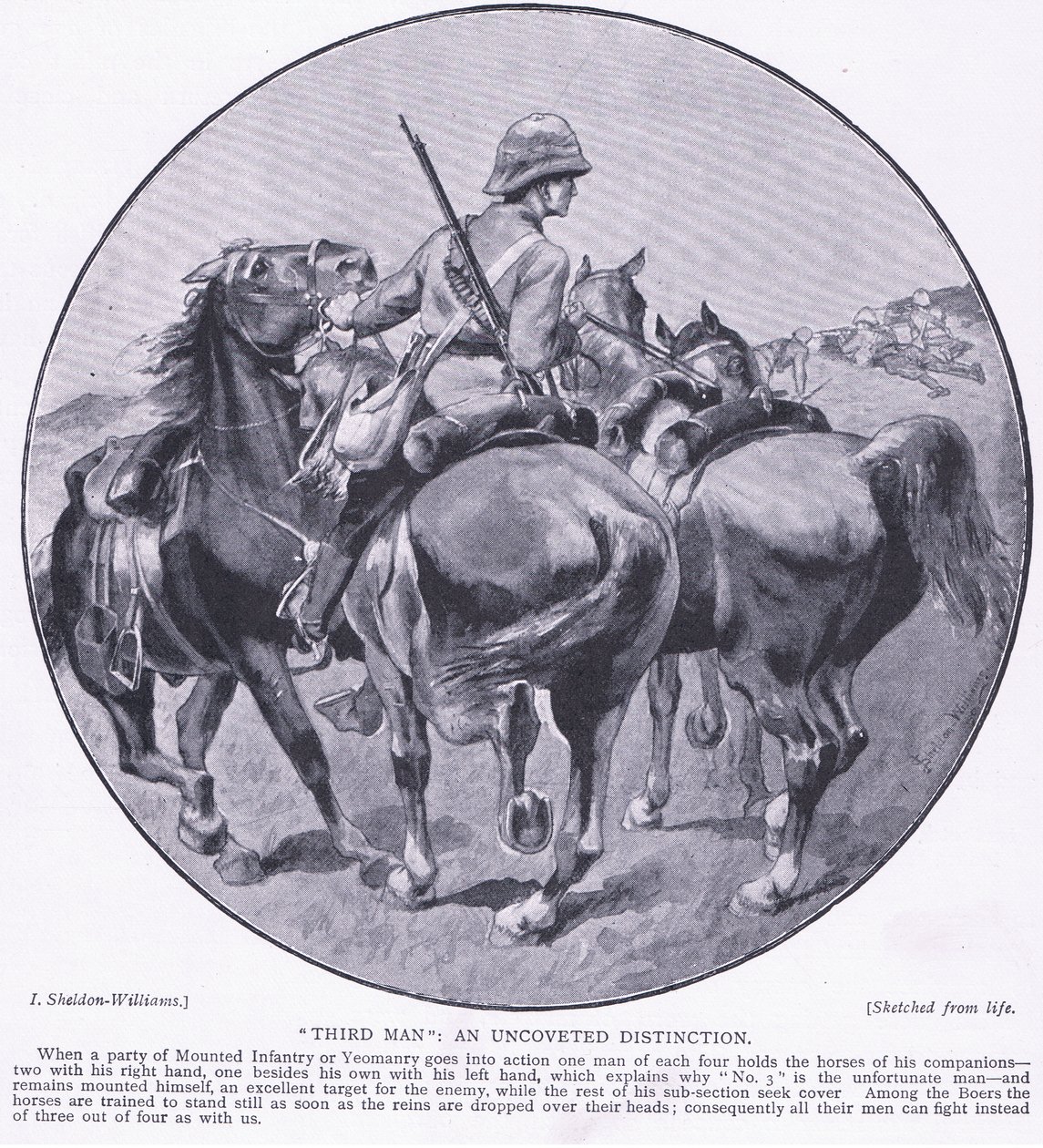 Kolmas mies, joka ei ole saanut palkintoa, teoksesta After Pretoria: The Guerilla War, jonka on julkaissut Harmsworth Bros Limited, 1901. tekijältä Henry Inglis Jodrel Sheldon Williams