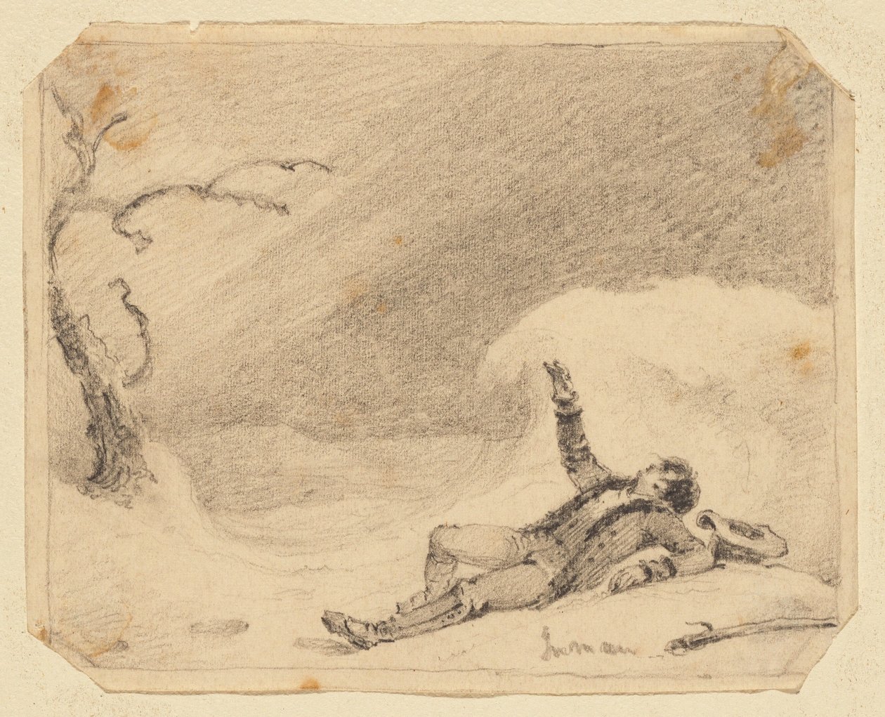 Mies lumessa tekijältä Henry Inman