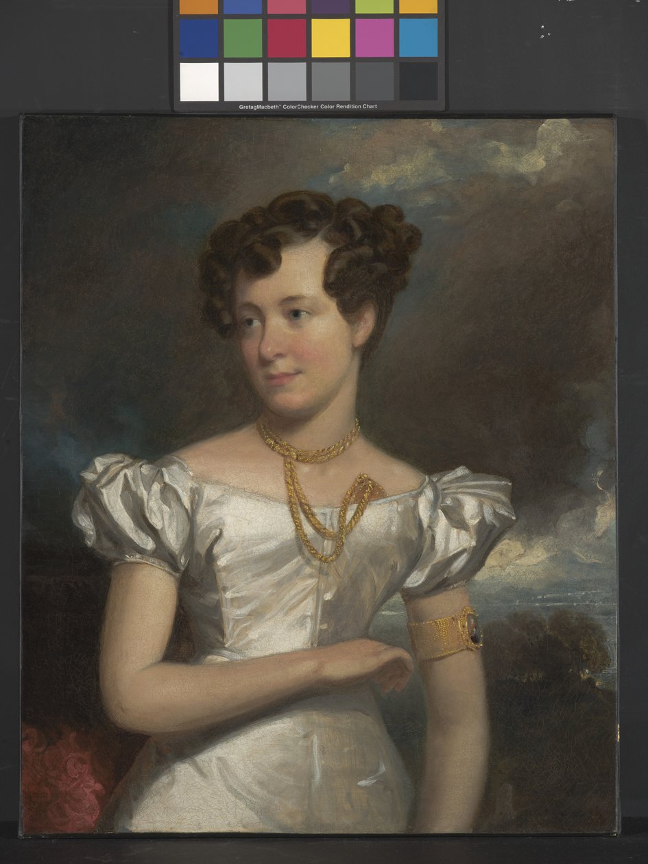 Clara Fisherin muotokuva (öljy kankaalle) tekijältä Henry Inman