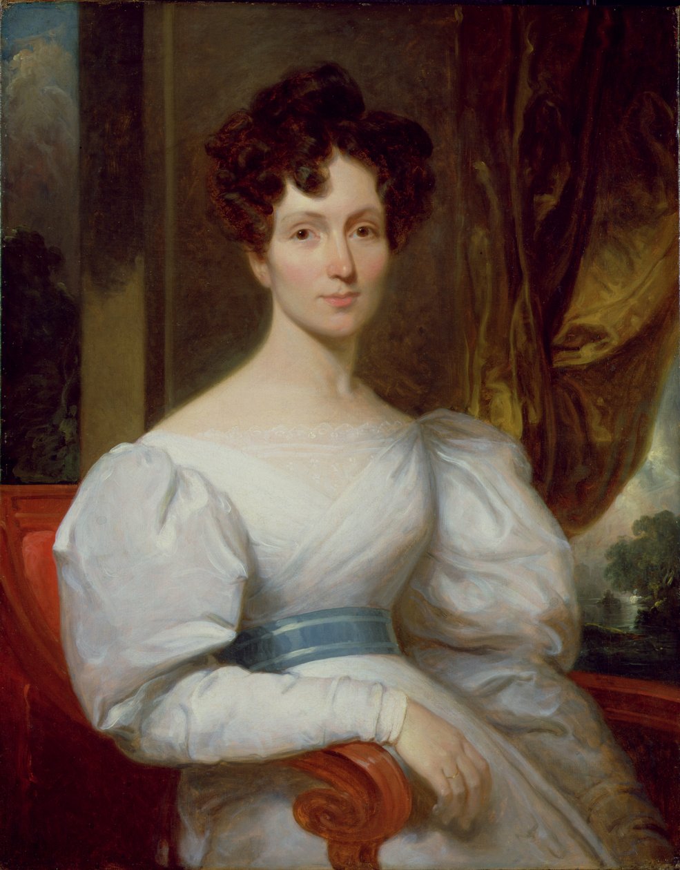 Muotokuva Fanny Kemble Butlerista (1809-93) (öljy kankaalle) tekijältä Henry Inman