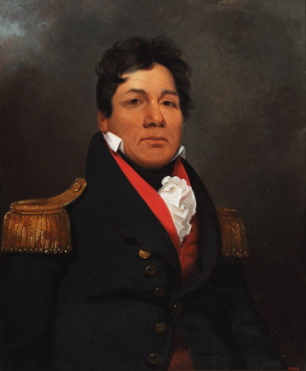 Push-Ma-Ta-Ha (Choctaw) 1831 (Öljy kankaalle) tekijältä Henry Inman