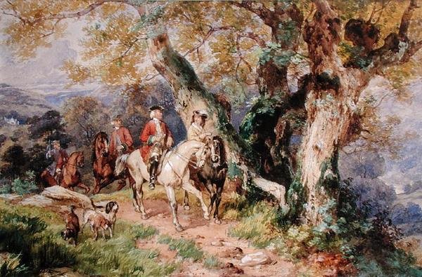 1700-luvun hahmoja maisemassa tekijältä Henry James G. Holding