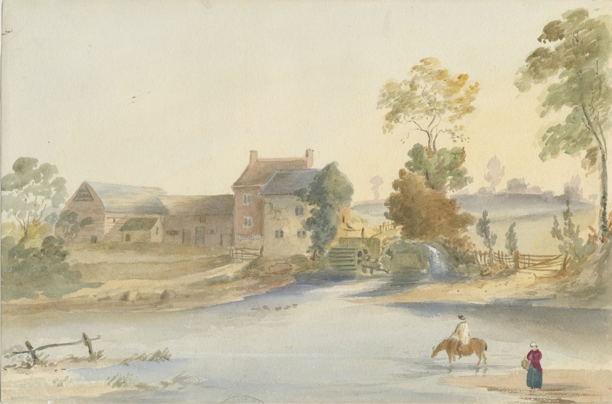Seisdon Mill: akvarellimaalaus, nd [1844] tekijältä Henry James Noyes