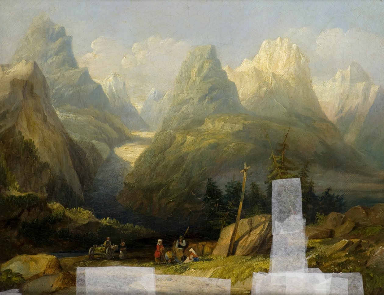 Näkymä Alpeille tekijältä Henry John (attr. to) Boddington