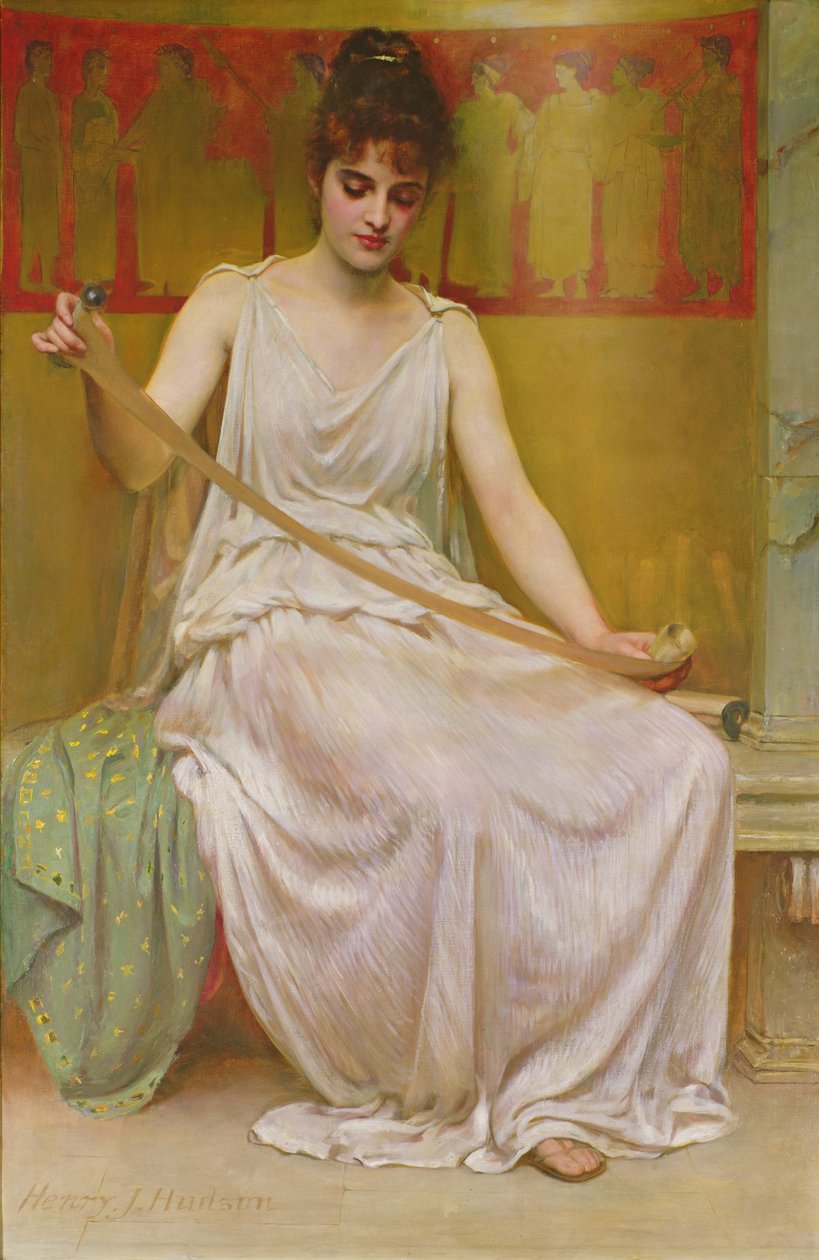 Neaera lukee Catulluksen kirjettä, n. 1894 tekijältä Henry John Hudson