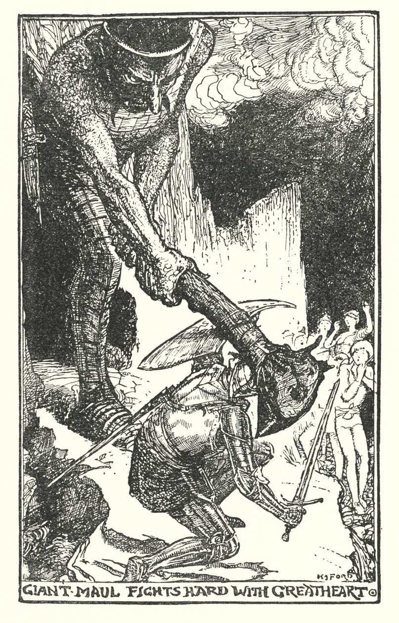 Kuvitus John Bunyanin teokseen The Pilgrim