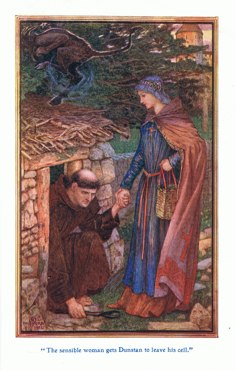 Järkevä nainen saa Dunstanin poistumaan sellistään, 1912 tekijältä Henry Justice Ford