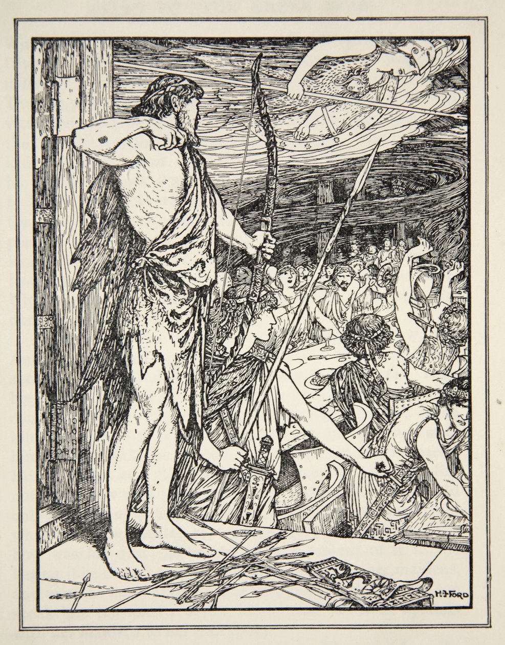 Ulysses ampuu ensimmäisen nuolen Wooereihin Andrew Langin "Tales of the Greek Seas" -sarjasta tekijältä Henry Justice Ford