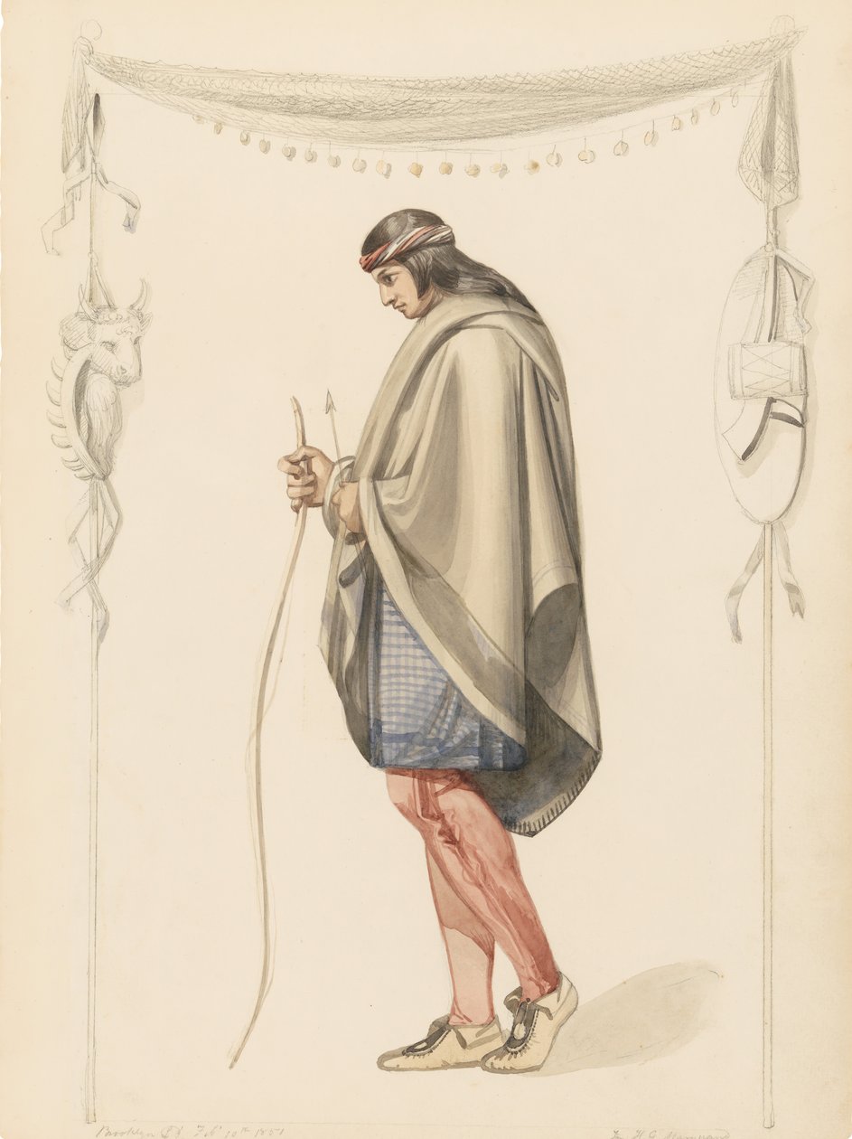 Intialainen hahmo profiilissa, 1851. tekijältä Henry Kirke Brown