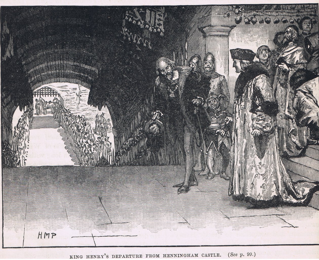 Kuningas Henrikin lähtö Henninghamin linnasta 1506 tekijältä Henry Marriott Paget