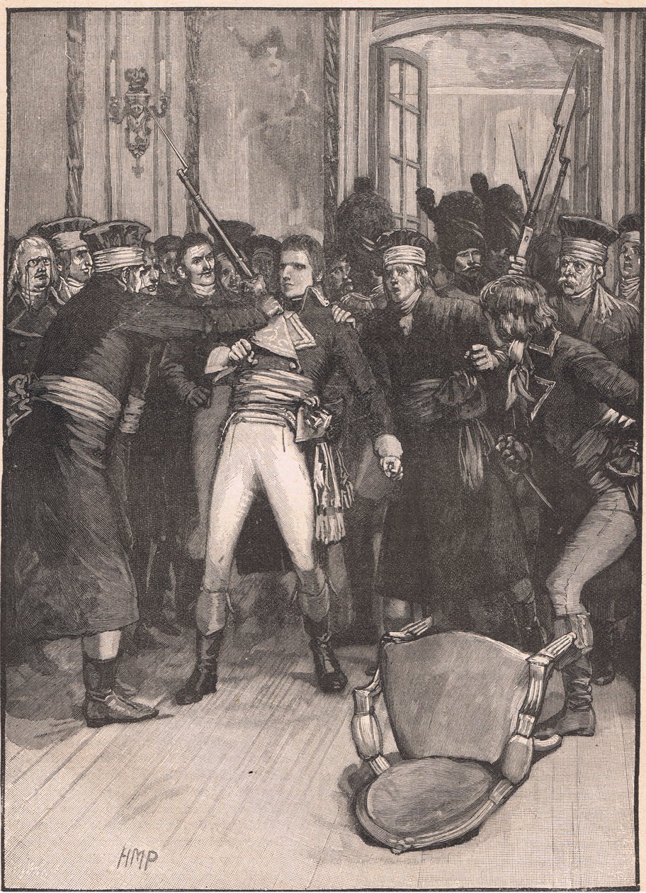 Napoleonin vallankaappaus: kohtaus Muinaisten hallissa 1799 jKr tekijältä Henry Marriott Paget