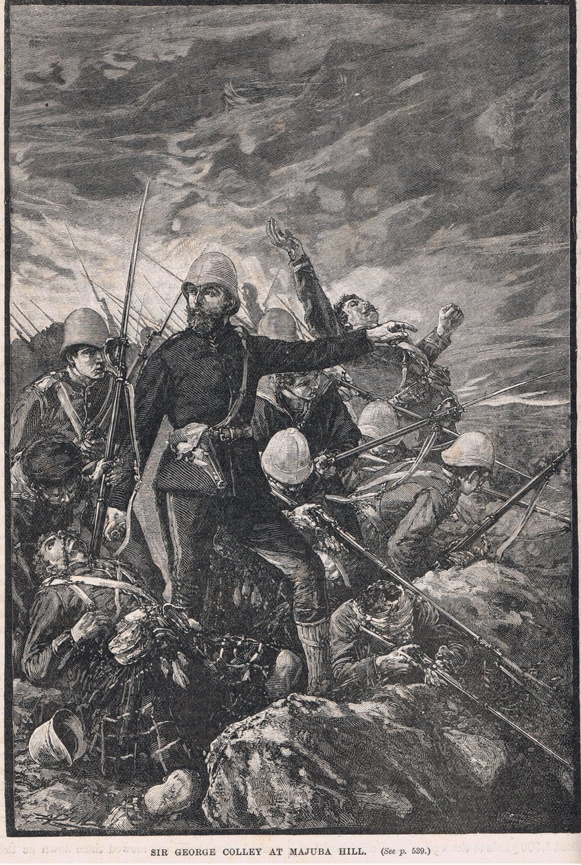 Sir George Colley Majuba Hillillä, kuvitus Cassellin 