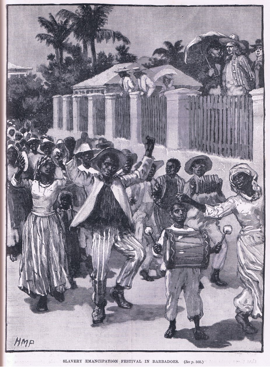 Orjuuden vapautusfestivaali BarbAD osissa 1834 tekijältä Henry Marriott Paget