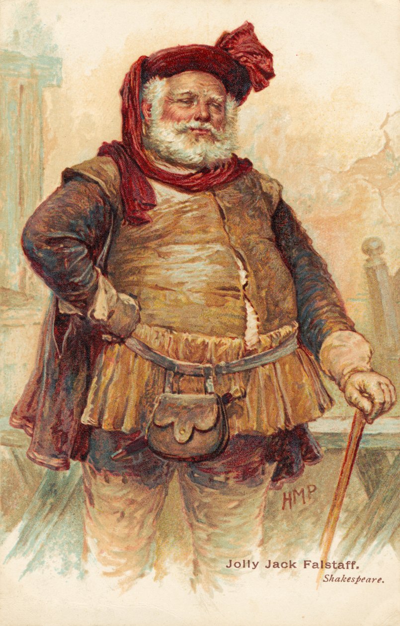 William Shakespearen koominen hahmo Sir John Falstaff (tuloste) tekijältä Henry Marriott Paget