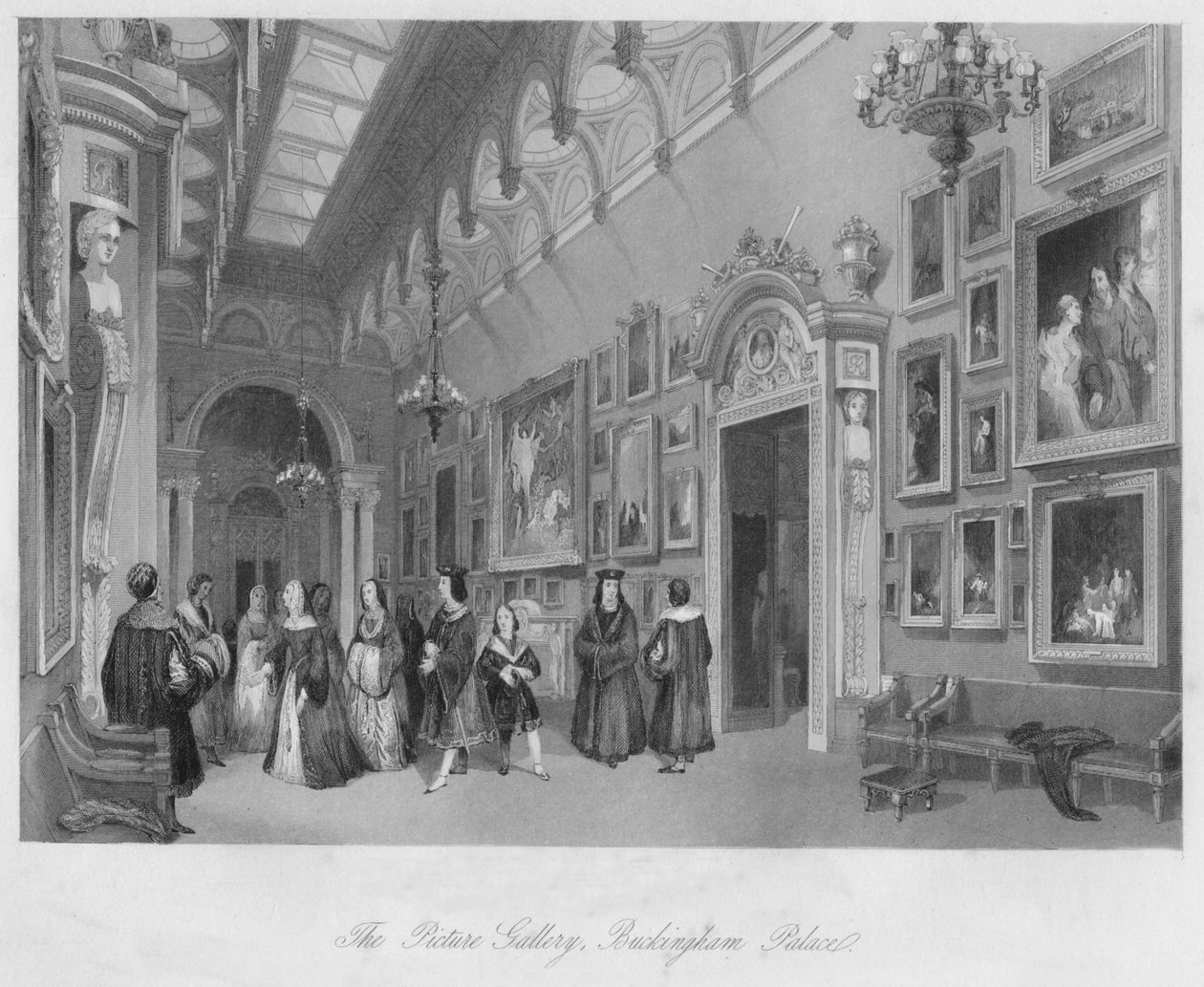 Kuvagalleria, Buckinghamin palatsi, 1841 tekijältä Henry Melville