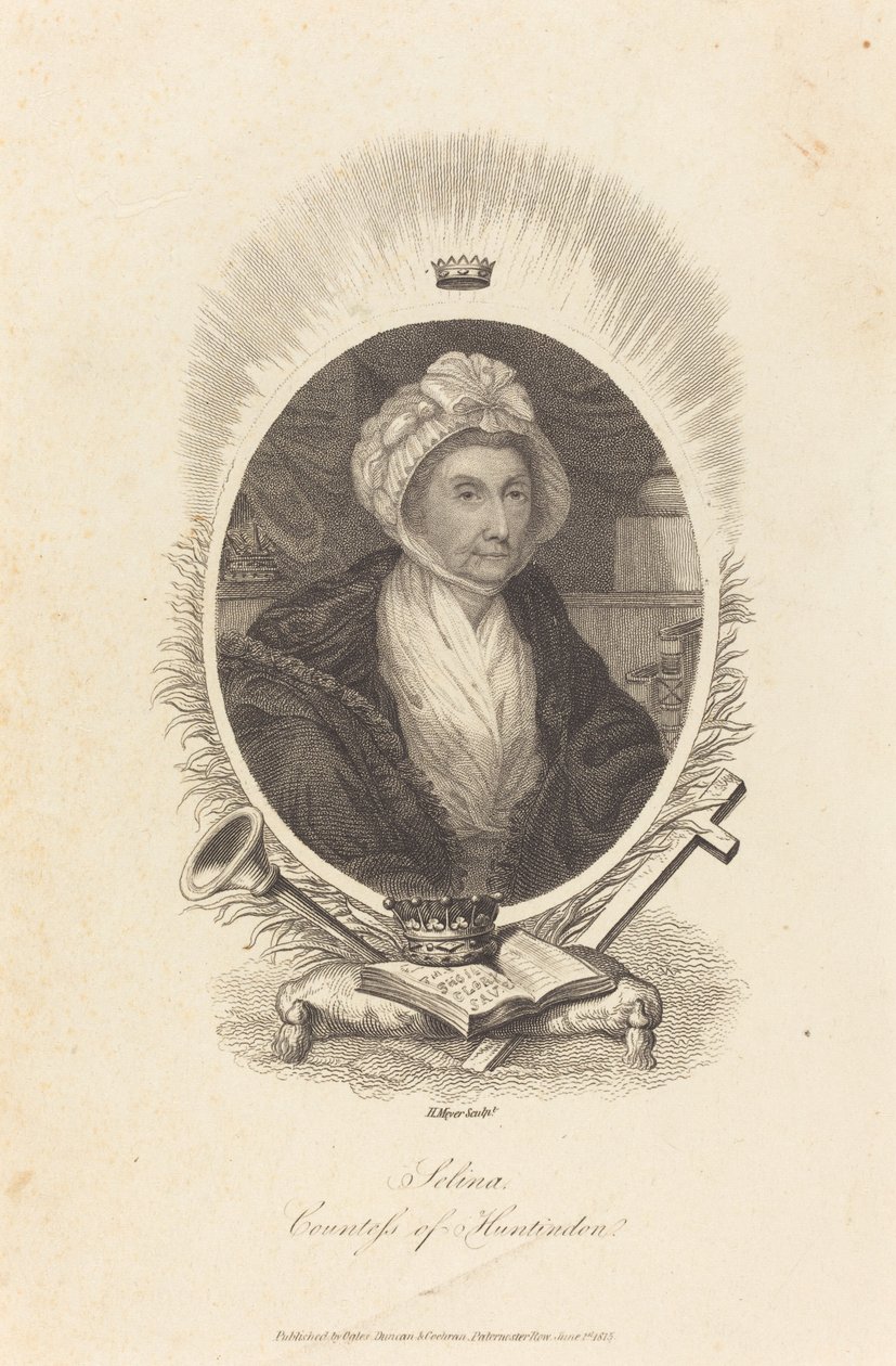Selina, Huntingdonin kreivitär tekijältä Henry Meyer after John Hoppner