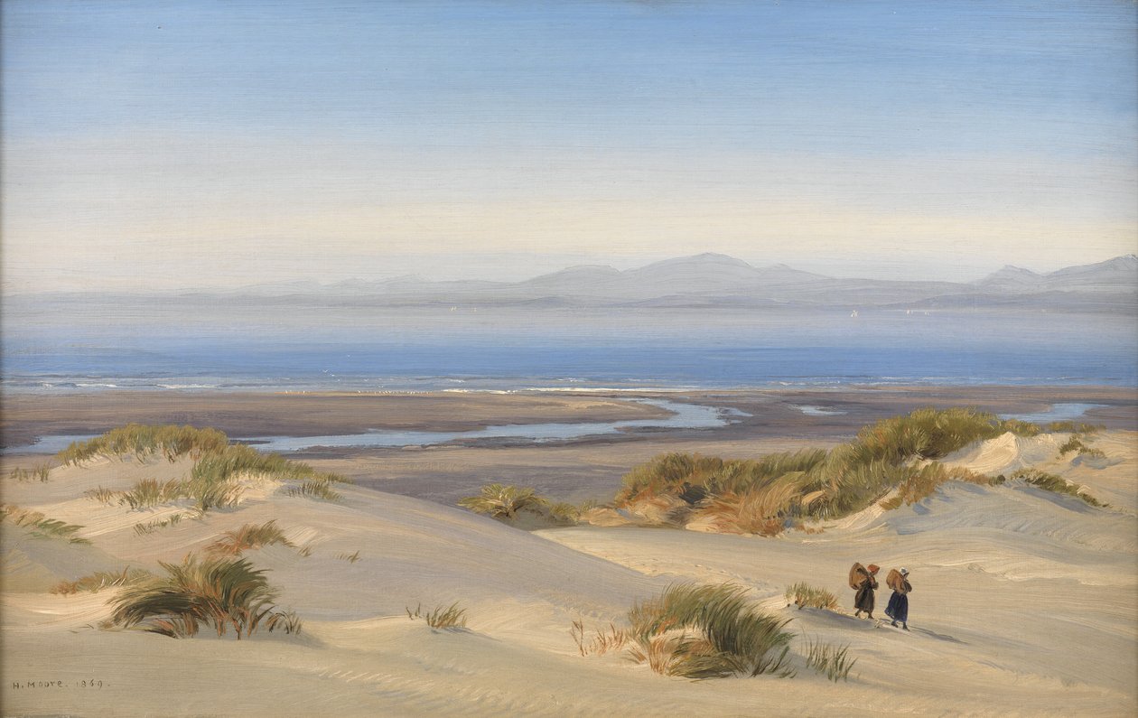 Harlech Beach, 1869 tekijältä Henry Moore