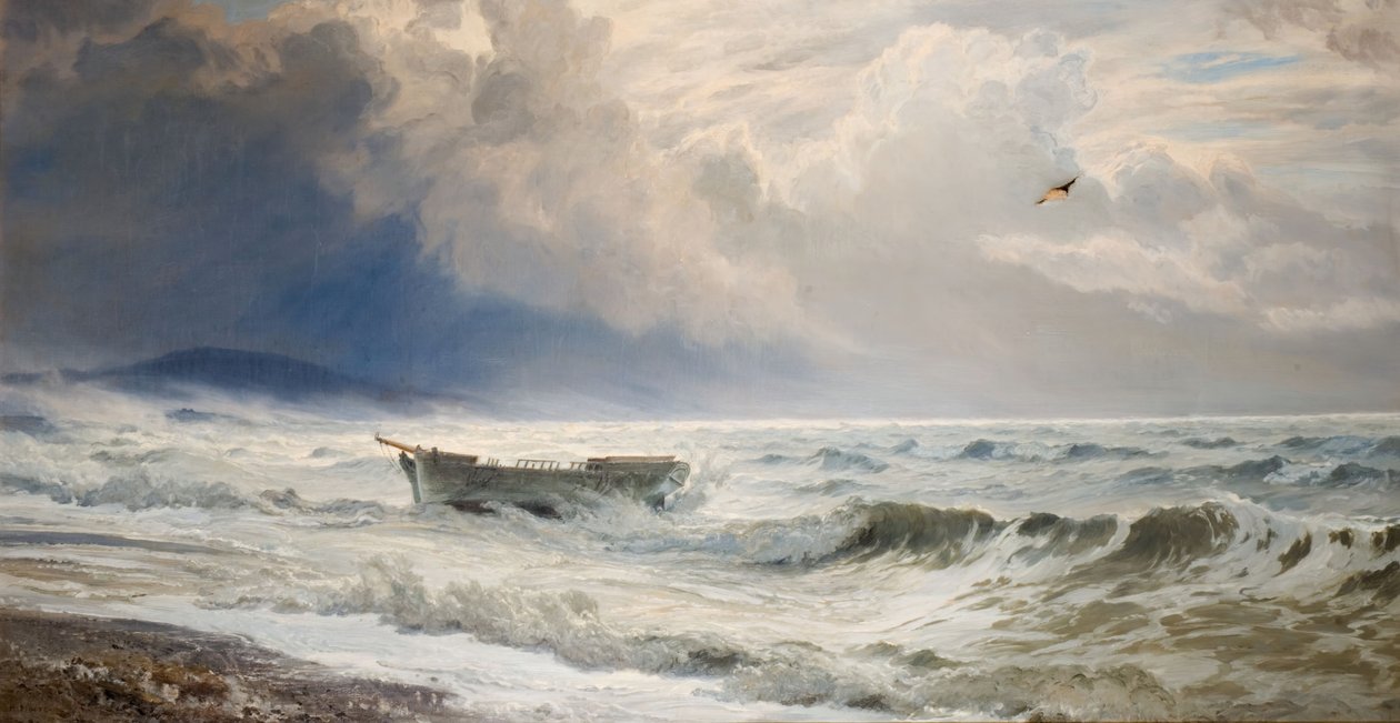 Karu sää rannikolla, Cumberland, 1874. tekijältä Henry Moore