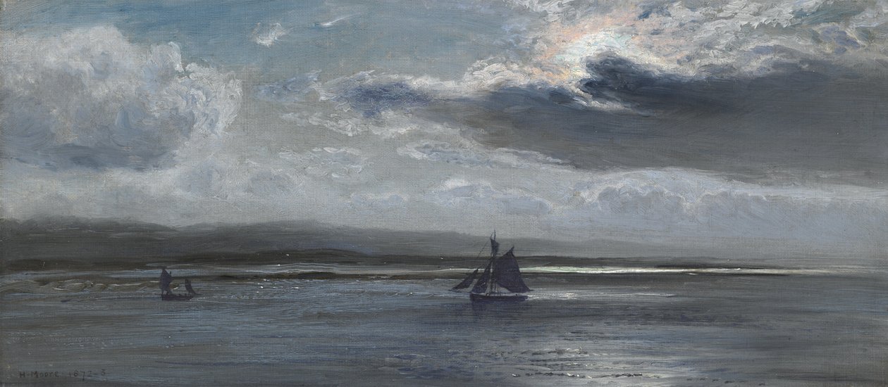 The Big Beach, Moonlight, 1872-73 tekijältä Henry Moore