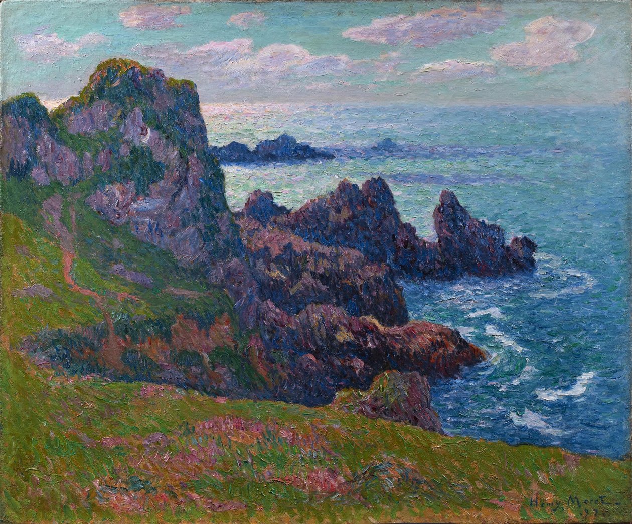 Rauhallinen sää, Pointe de Pernin rannikko, Ushant, 1894. tekijältä Henry Moret