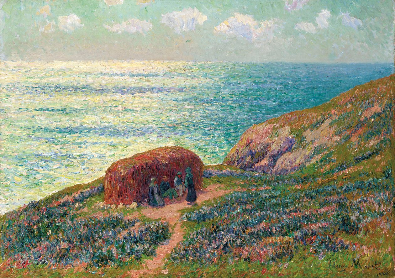Merilevänpoimijat Moelanissa, Bretagnessa, 1900 tekijältä Henry Moret