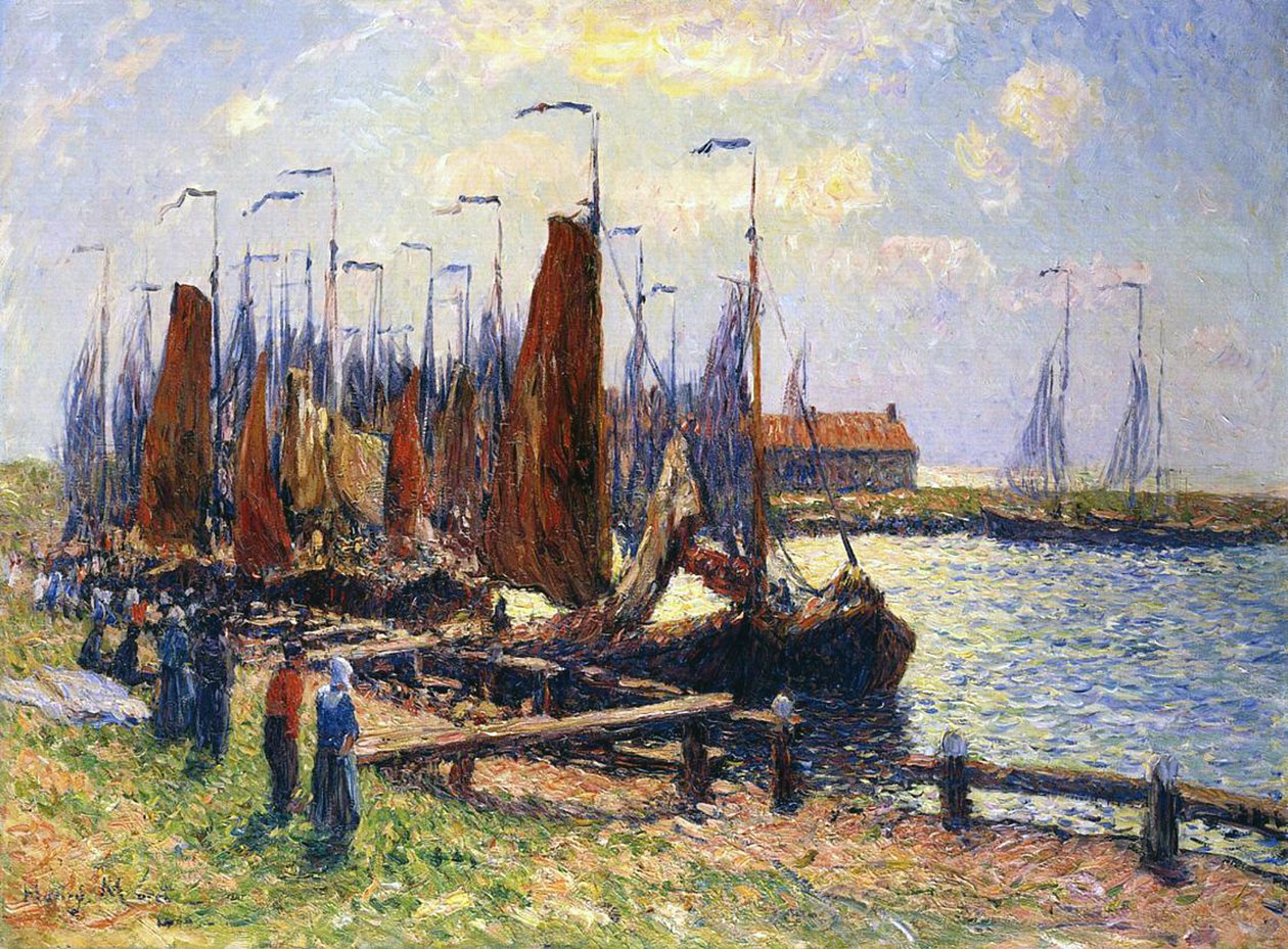 Volendamin satama, Hollanti, 1900 tekijältä Henry Moret