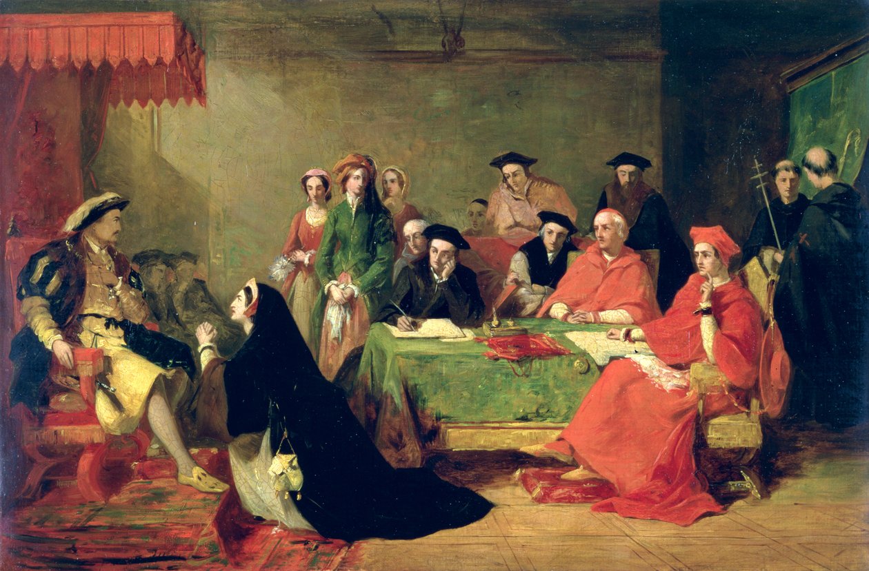 Aragonian kuningatar Katariinan oikeudenkäynti, 1848 tekijältä Henry Nelson ONeil