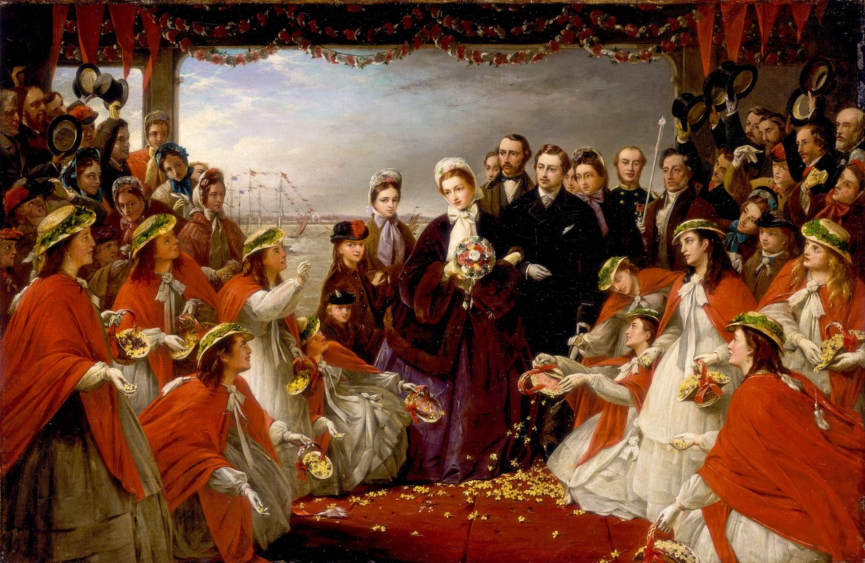 Prinsessa Alexandran maihinnousu Gravesendissä 7. maaliskuuta 1863. tekijältä Henry Nelson O