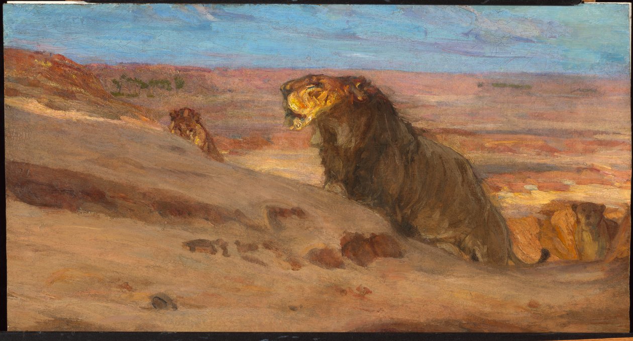 Leijonat aavikolla tekijältä Henry Ossawa Tanner
