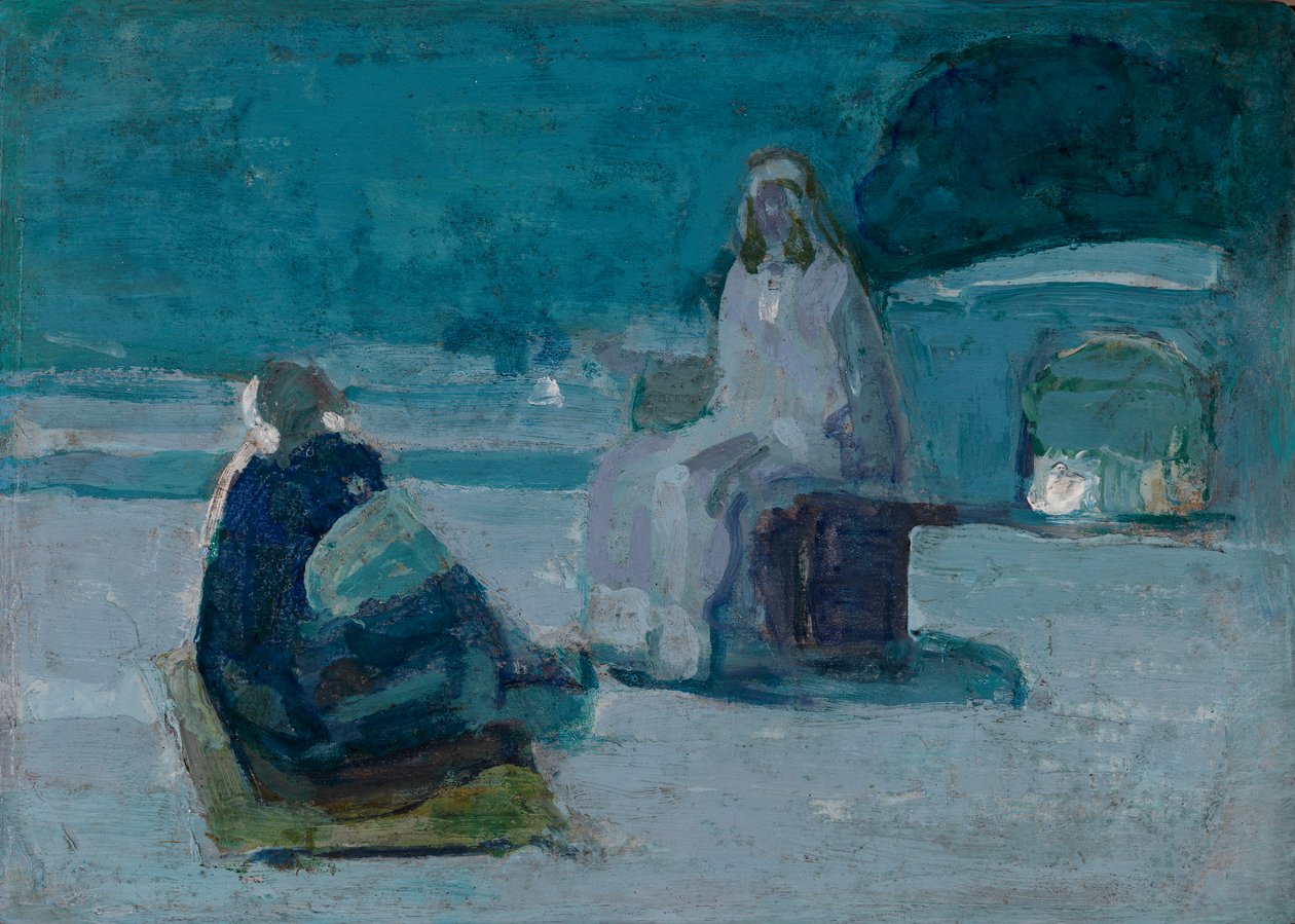 Tutkimus Kristukselle ja Nikodeemukselle katolla, n. 1923. tekijältä Henry Ossawa Tanner