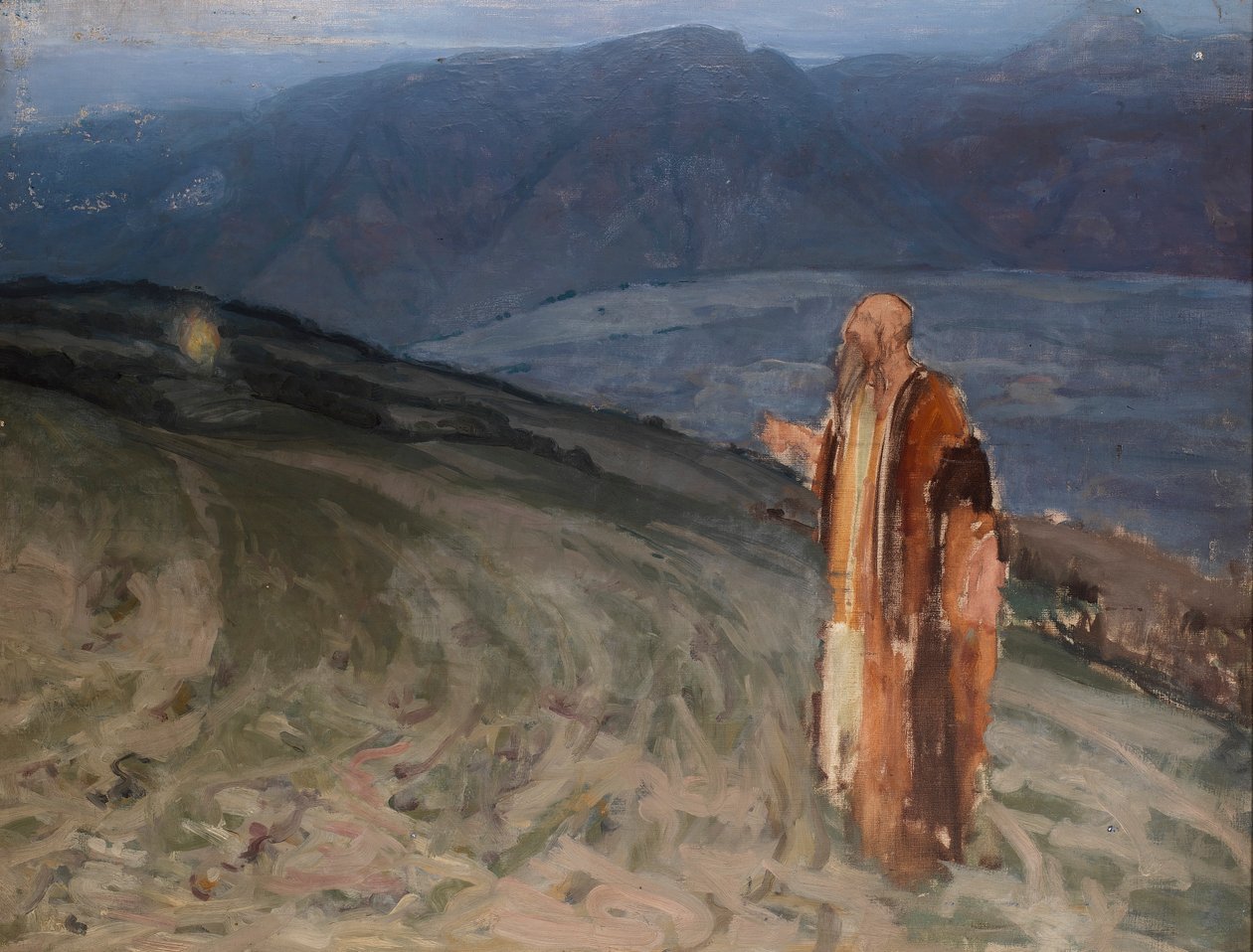 Tutkimus Mooses ja palava pensas. tekijältä Henry Ossawa Tanner