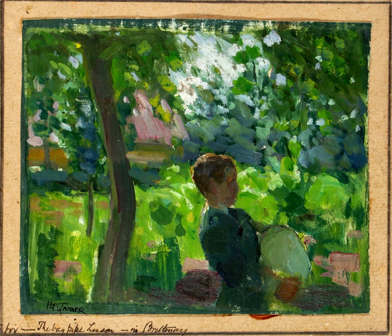 Tutkimus säkkipilliopetusta varten, 1892. tekijältä Henry Ossawa Tanner
