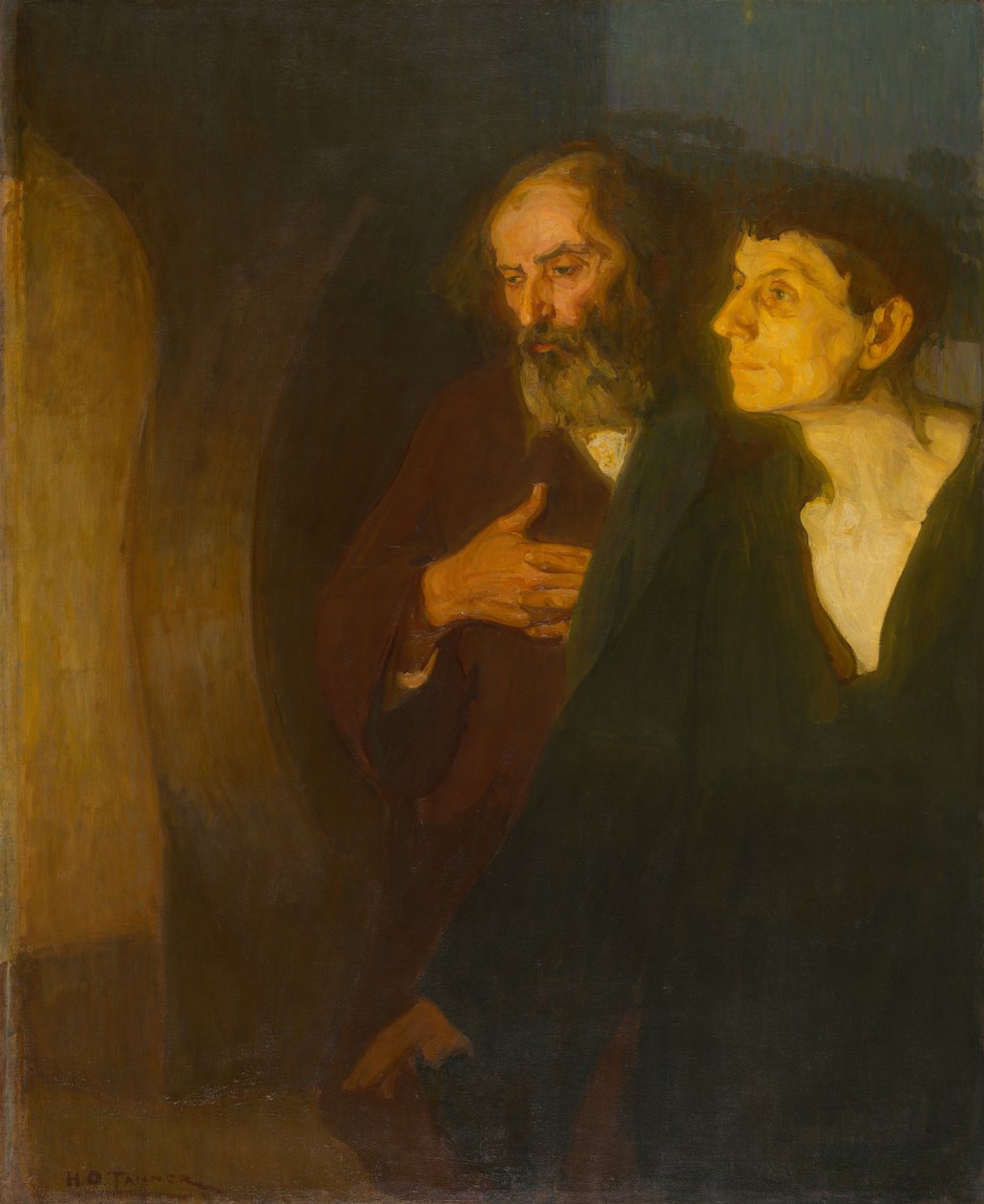 Kaksi opetuslasta haudalla tekijältä Henry Ossawa Tanner