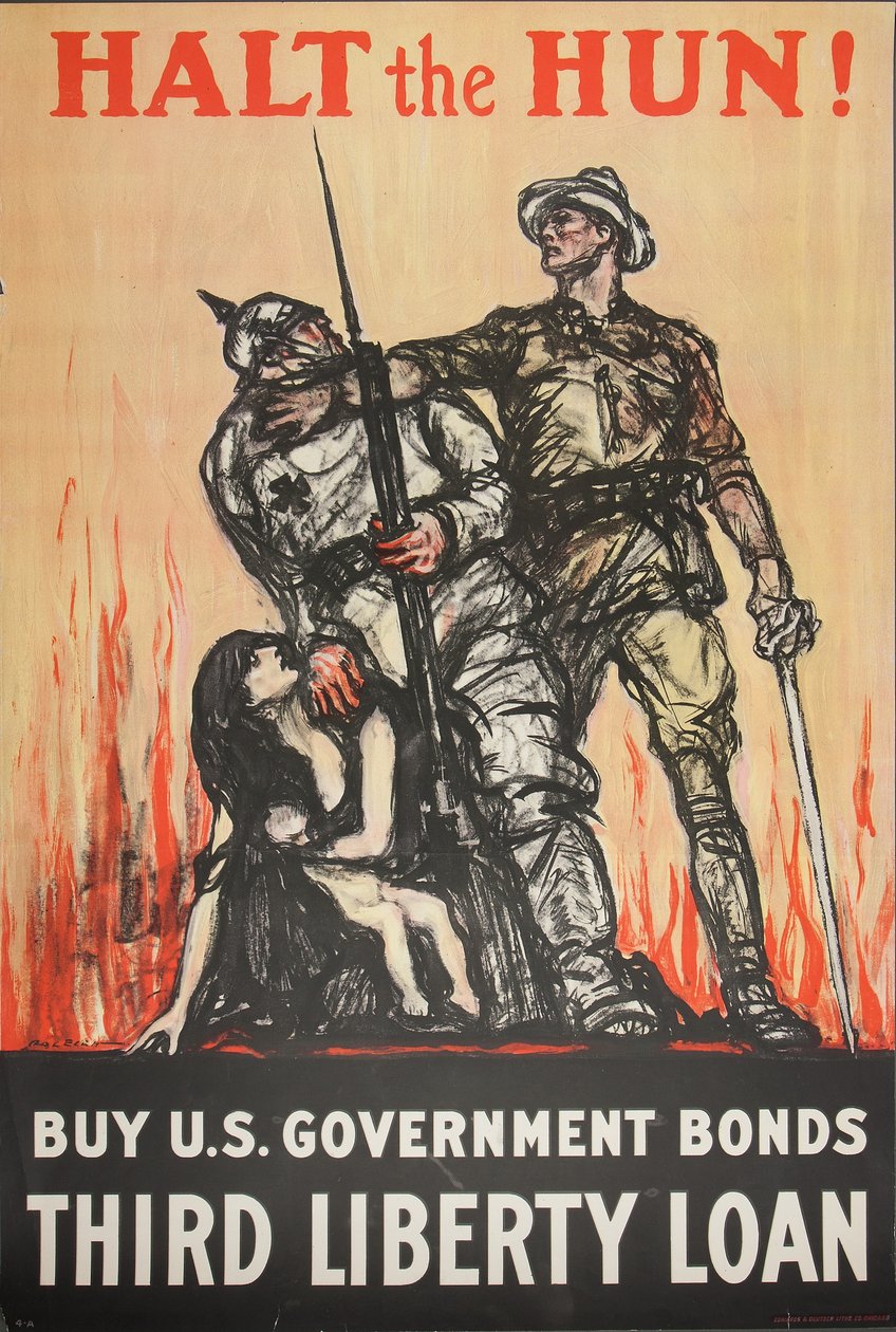Pysäytä Hun! Osta Yhdysvaltain valtionobligaatioita, kolmannen vapauden lainaa tekijältä Henry Patrick Raleigh