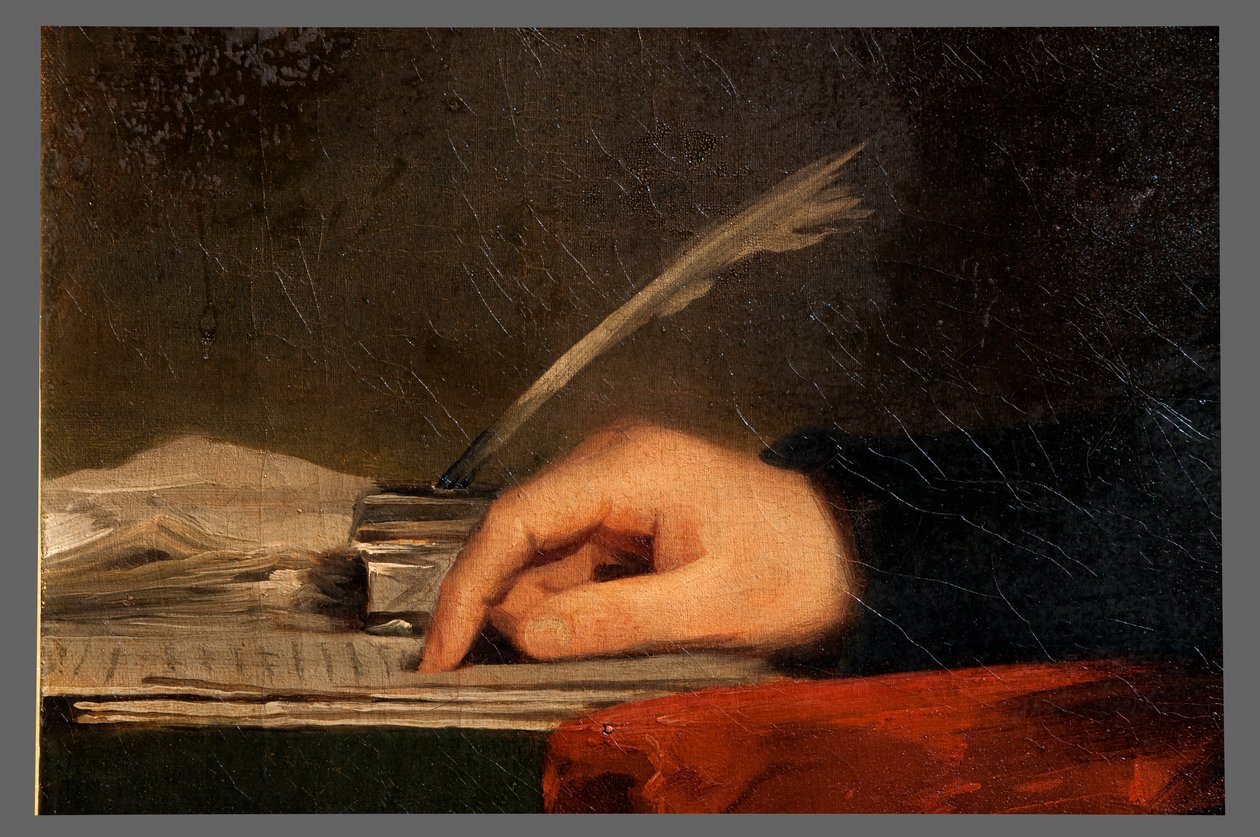 Yksityiskohta Alexander Hamiltonin muotokuvasta öljy kankaalle tekijältä Henry Raeburn